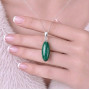 925 Silver Malachite Stone Pendant