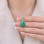 925 Silver Malachite Stone Pendant - Oval Shape