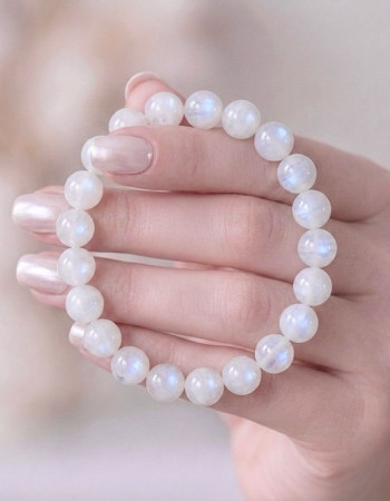 8mm White Moonstone Bracelet