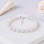 925 Sterling Silver - 6 mm Natural Moonstone Bracelet