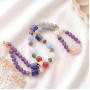 Royal Multi stone Necklace containing eight types of original gemstones
