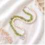 925 Silver Natural Peridot & Pearl Necklace