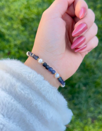 Pearl & iolite Stone Bracelet