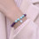 Multi Stone Bracelet , 8mm Amethyst , Larimar & moonstone Bracelet