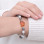 Natural Moonstone , Botswana Agate & Amber Bracelet