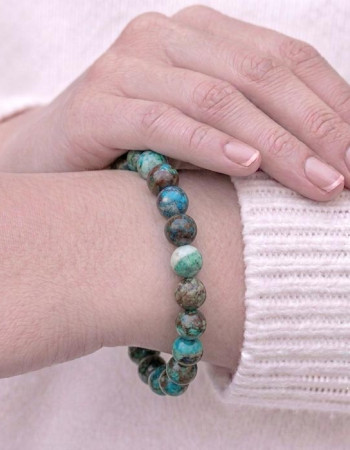 8mm Natural Chrysocolla Bracelet