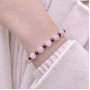 8mm Pembe kuvars & 6mm Garnit Taşlı Bileklik