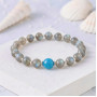 8mm Labradorite Stone & Blue Apatite Stone