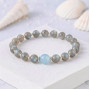 8mm Bracelet ( Labradorite Stone + Custom Stone of your choice )