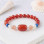 Multi Stone Bracelet , 8mm Red Agate , Kyanite , Sun Stone & Pearl Bracelet
