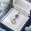 925 Sterling Silver Amethyst & Lemon Quartz Stone Pendant
