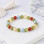 Multi Stone Bracelet ,  Natural Peridot , Citrine , Aquamarine & Red Agate Bracelet