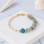 Multi Stone Bracelet , Apatite , Labradorite & Pearl Bracelet