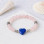 Multi Stone Bracelet , 8mm Rose quartz , Labradorite & Lapis Lazuli Bracelet