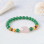 Multi Stone Bracelet with 8mm Green Agate, Amber & Rose Quartz