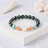 Multi Stone Bracelet , 8mm Blood Stone , Amazonite , Sunstone & Moonstone Bracelet