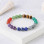 Seven Chakras Bracelet , Red Agate ,  Jade Stone , Amethyst , Lapis Lazuli , Labradorite , Green Agate , Tiger Eye