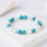 925 Sterling Silver Bracelet , Natural Moonstone & Turquoise Stone Bracelet