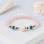 Multi Stone Bracelet , 8mm Rose Quartz , Malachite ,  Pink Tourmaline & Mother of pearl Stones Bracelet