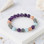 Multi Stone Bracelet , 8mm Amethyst, Brown Moonstone, Aquamarine and Labradorite Bracelet