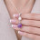 925 Sterling Silver Amethyst & Pearl Stone Necklace