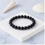 8mm Natural Matt Black Onyx Bracelet