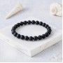 6mm Natural Matt Black Onyx Bracelet