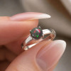 925 Silver Rare Fire Opal Stone Ring