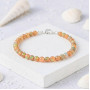 925 Silver Rare Fire Opal Bracelet