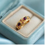 925 Silver Natural Garnet Stone Ring - No:6600
