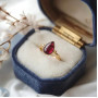 925 Silver Natural Garnet Stone Ring