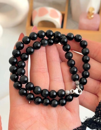 8 mm Siyah Obsidyen Taşi Kolye