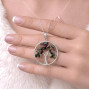 Natural Tourmaline Pendant - Tree Of life