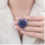 Natural Sodalite Stone Pendant - Heart of Love