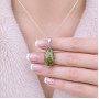 925 Silver Natural Unakite Stone Pendant