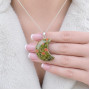 925 Silver Natural Unakite Stone Pendant