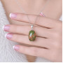 925 Silver Natural Unakite Stone Pendant