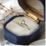 925 Silver Natural Peridot Stone Ring