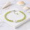 925 Sterling Silver Bracelet , Peridot Stone & White Pearl Bracelet - NO : BR004