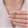 925 Silver Natural Peridot Stone Pendant