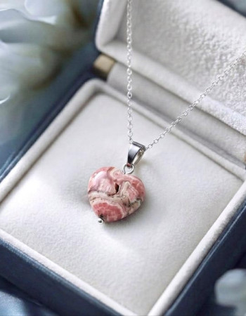 925 Silver Natural Rhodochrosite Stone Pendant