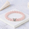 6mm Natural Rose Quartz Bracelet - Zodiac Sign can be added to the bracelet