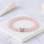 6mm Natural Rose Quartz Bracelet - Zodiac Sign can be added to the bracelet