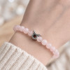 6mm Natural Rose Quartz Bracelet - Zodiac Sign can be added to the bracelet