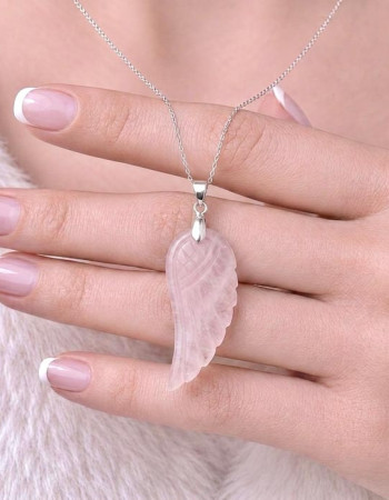 925 Silver Natural Rose Quartz Stone Pendant