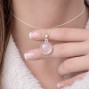 925 Silver Natural Rose Quartz Stone Pendant