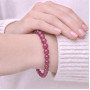 925 Silver Natural Red Ruby Stone Bracelet