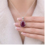 925 Silver Natural Red Ruby Stone Pendant