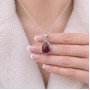 925 Silver Natural Red Ruby Stone Pendant