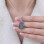 925 Silver Natural Ruby Zoisite Stone Pendant - Raw Shape
